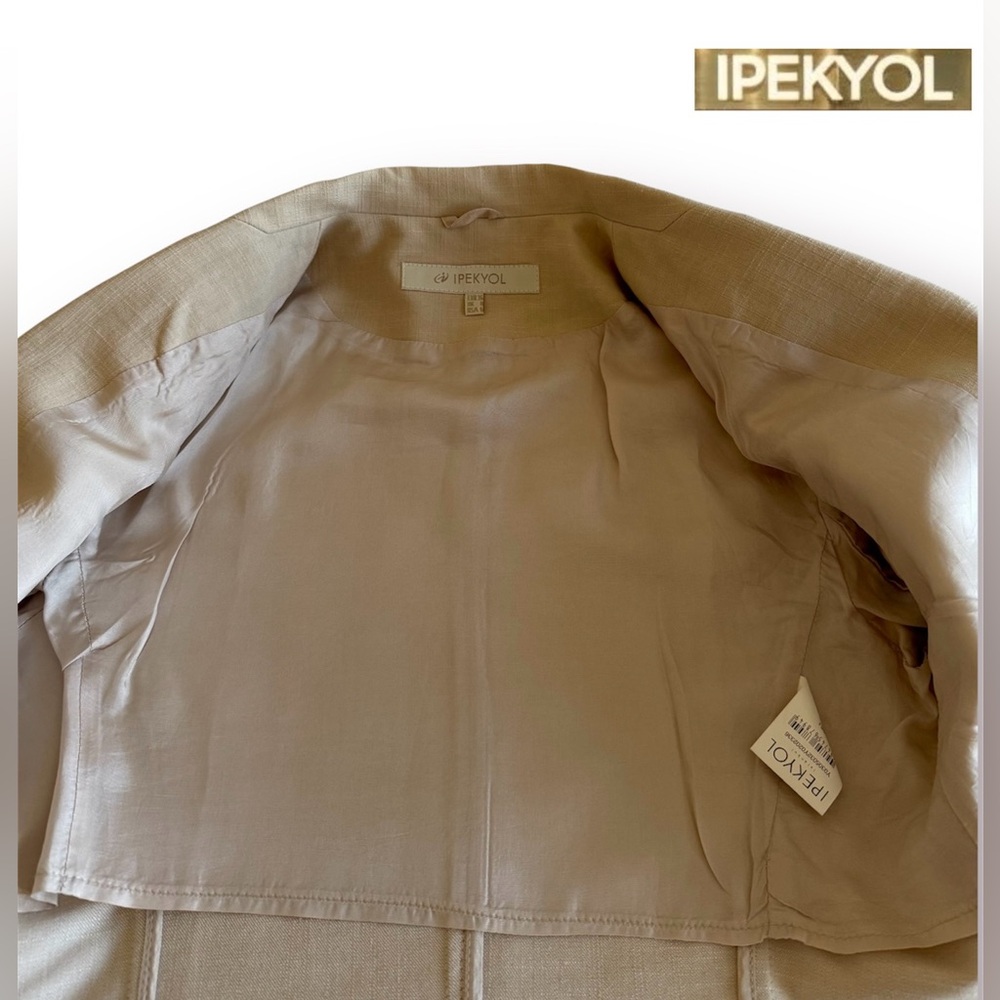 🛍️SALE🛍️IPEKYOL Elegant Tan Women's Single-Breasted Blazer & Pants 2-PIECE Suit - Picture 8 of 14